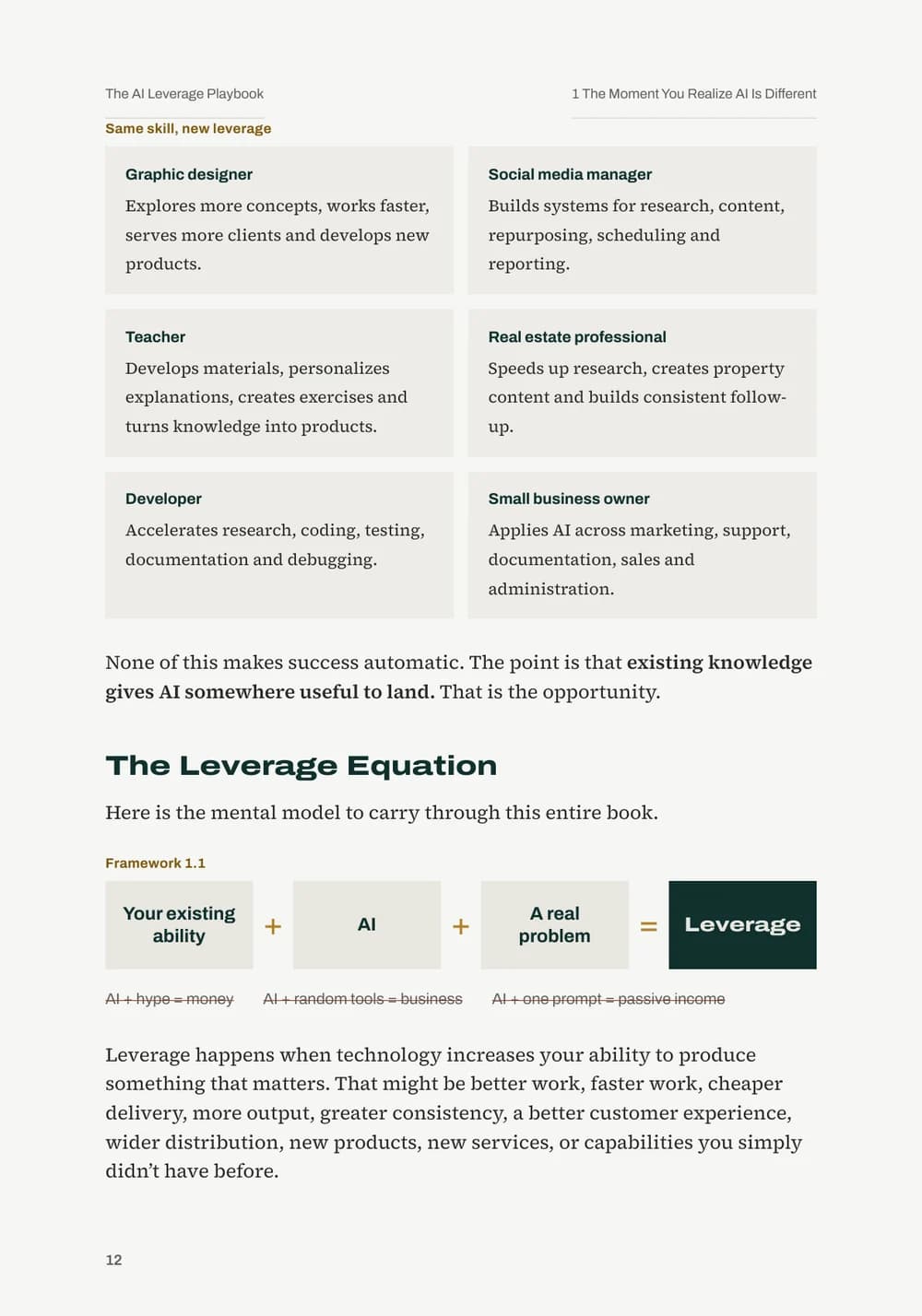 The Leverage Equation, Chapter 1